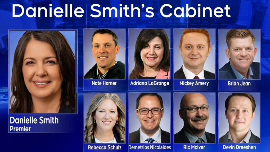 Huge new Alberta cabinet sworn in