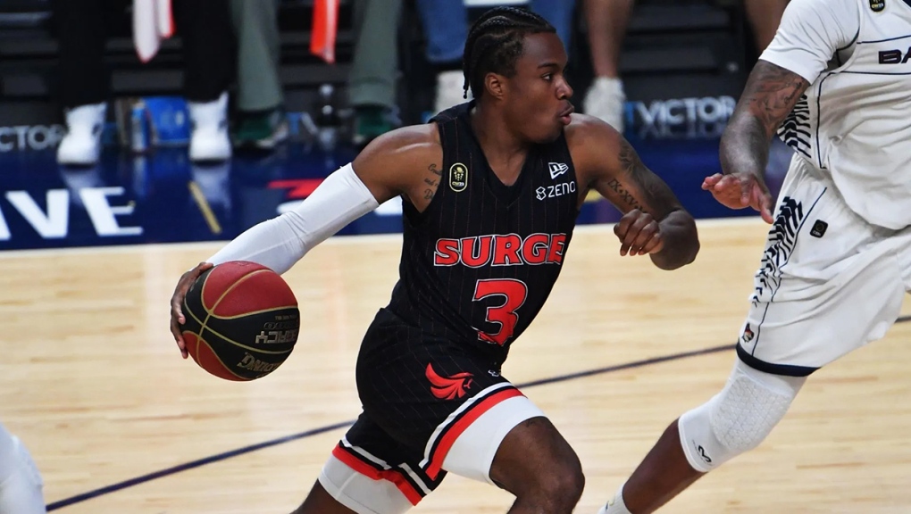Stefan Smith of the Calgary Surge in action during the 2023 CEBL playoffs. The Surge announced Thursday that they will open the 2024 season at the Saddledome. (Photo: X@CEBLeague)