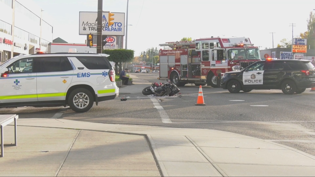 Macleod Trail motorcycle crash