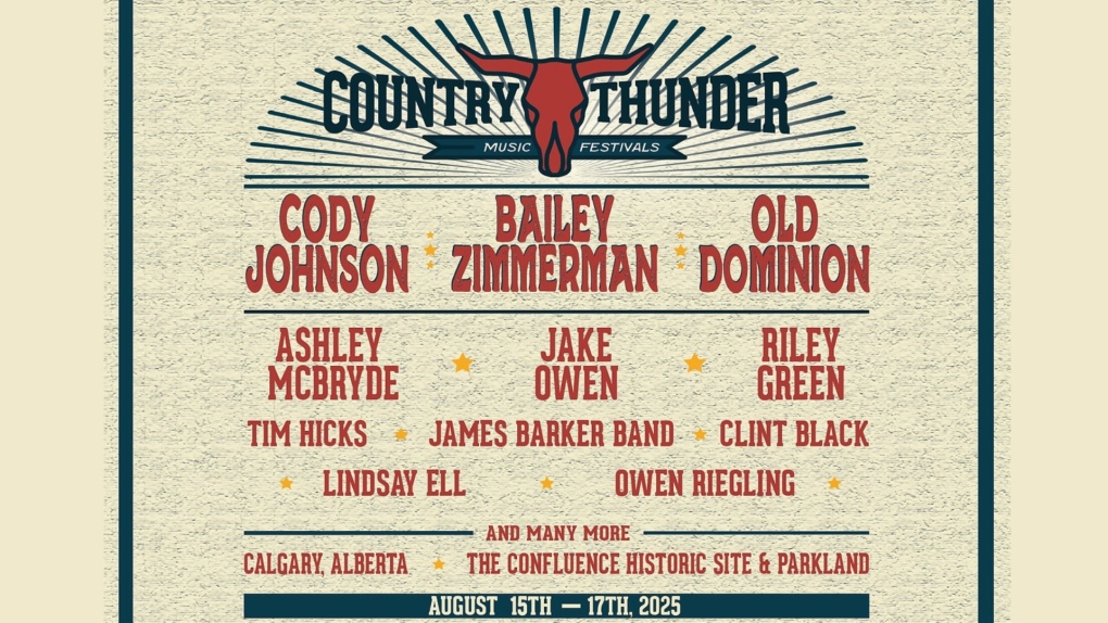 Country Thunder Alberta 2025 lineup announced CTV News