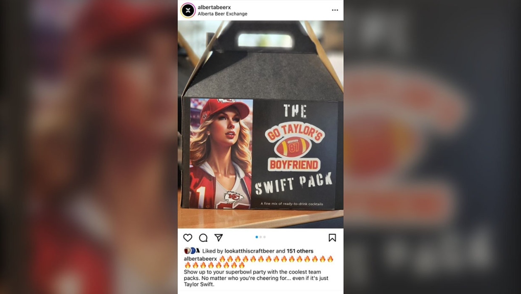 A Calgary liquor store is offering a new six-pack of curated cocktails for Swifties watching the Super Bowl