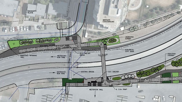Westbrook Mall - pedestrian overpass plans