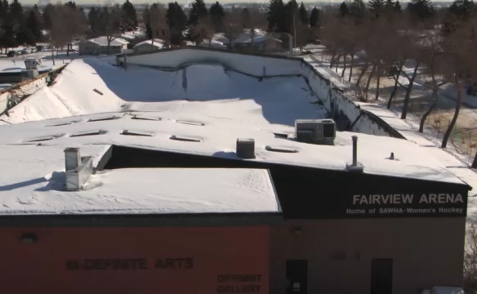 Fairview Arena - collapsed roof