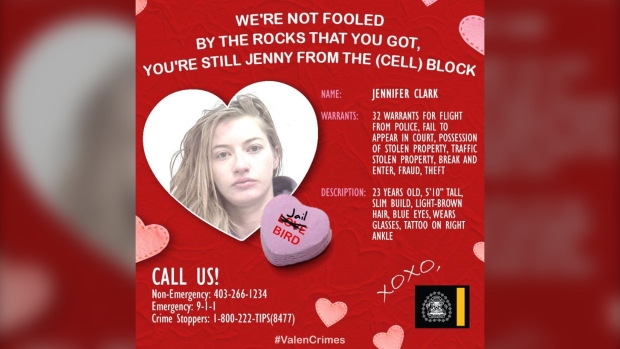 Jennifer Clark, wanted, CPS, Valentine's