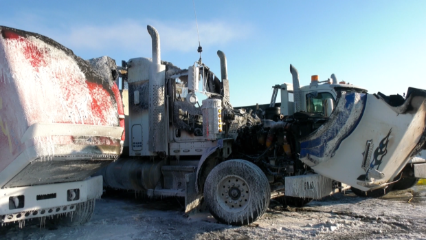 Calgary dump truck fire January 17, 2020