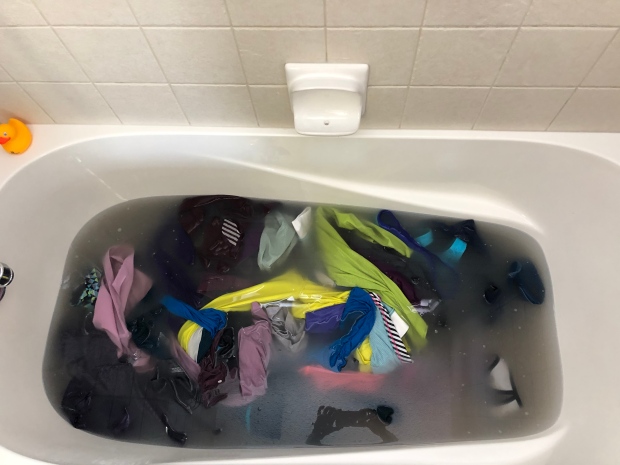 Calgary Cleaning Business Teaches The, Washing Laundry In Bathtub