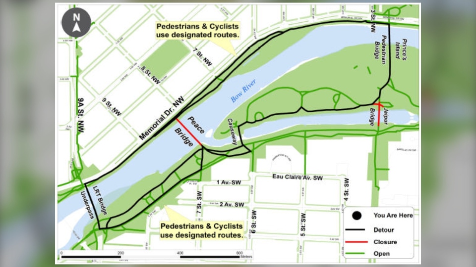 Peace Bridge, closure