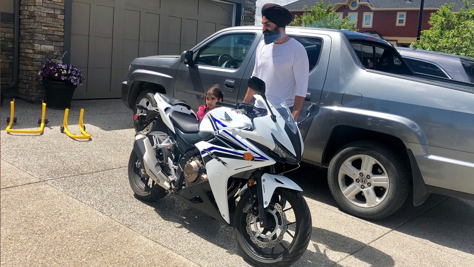 Charan Virk, Kijiji, motorcycle