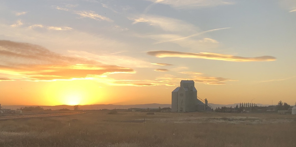Alberta, sunset, rural