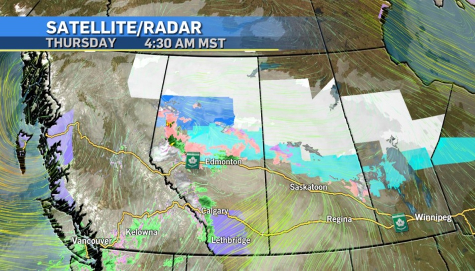 Alberta, weather warnings, Nov. 5