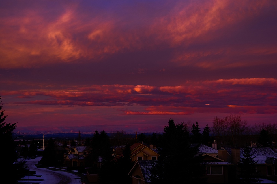 Calgary, sunrise, Nov. 25