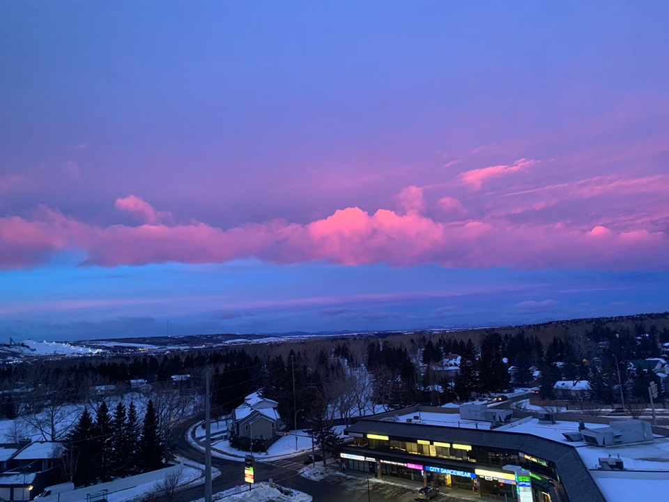 roll cloud, sunrise, Alberta, Don