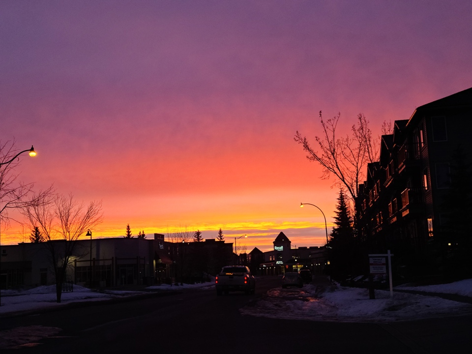 Calgary, sunrise, Jan. 19, Mike