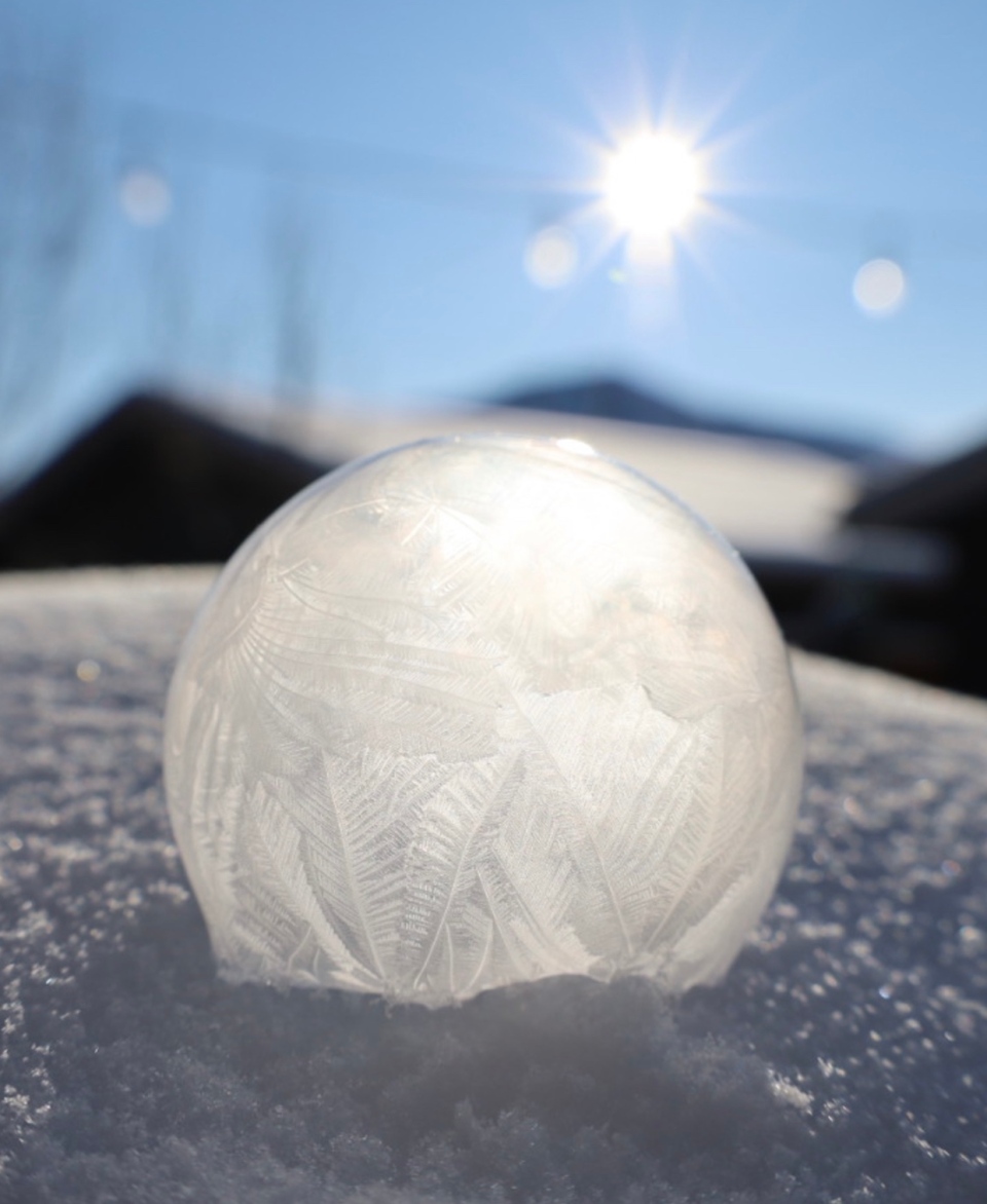snow bubble, ice bubble, Cheryl, Calgary