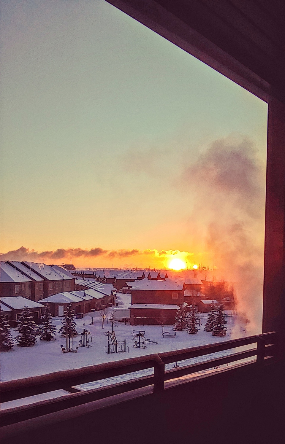 winter, sunrise, Calgary, Kristen