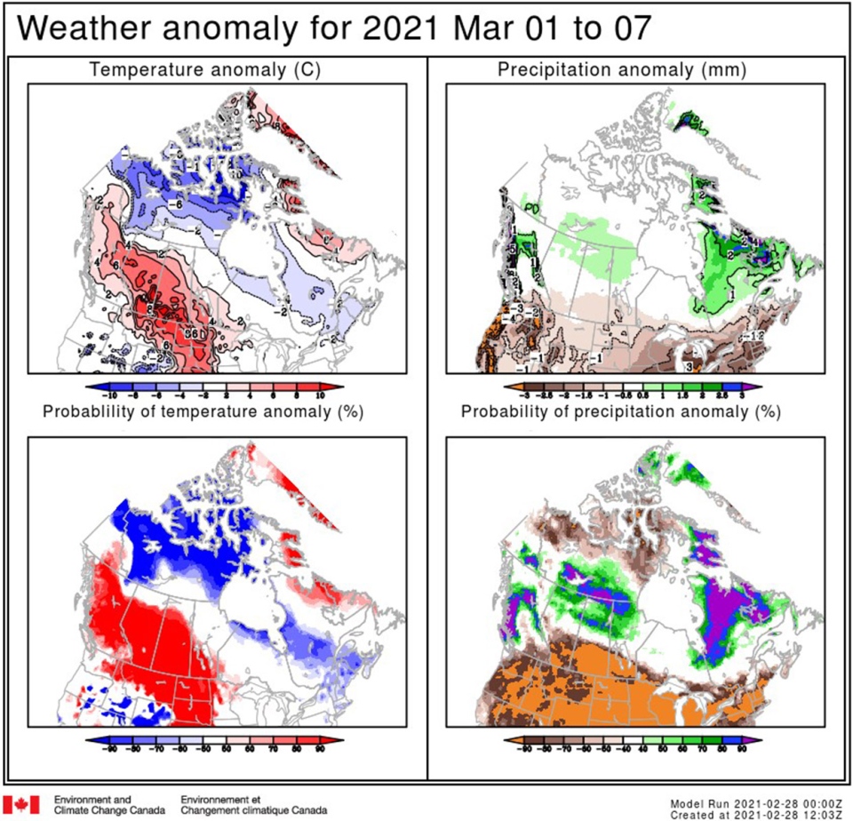 Environment Canada, Calgary, anomalies, weather