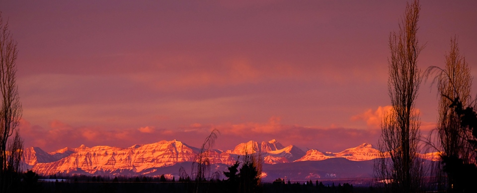 sunrise, Rocky Mountains, Alberta