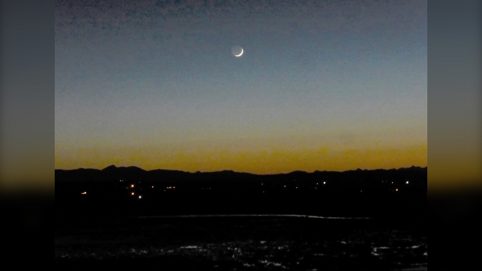 Calgary crescent moon