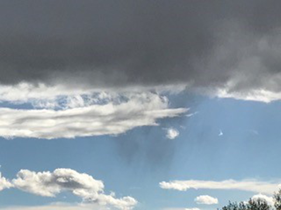 virga, rain, clouds, Mary, southern Alberta