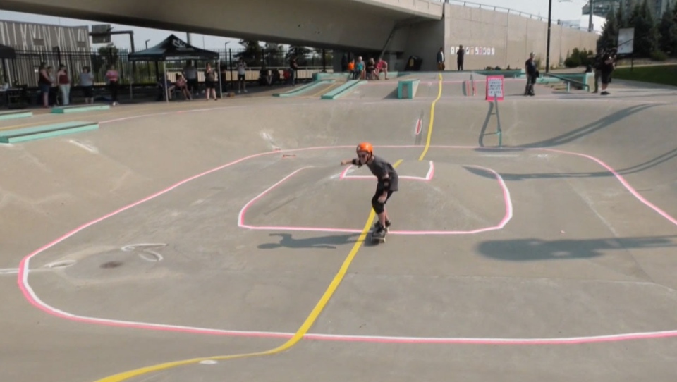 calgary, skateboard, park, visually impaired, blin